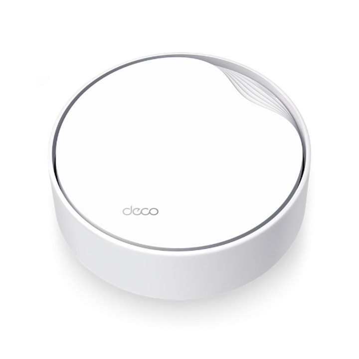 Sistem Mesh Wi-Fi TP-Link Deco X50-PoE(1-pack), Dual-Band, Wi-Fi 6, AX3000, Seamless Roaming, Antivirus, Control Parental si Control Vocal, cu acoperire completa pentru casa